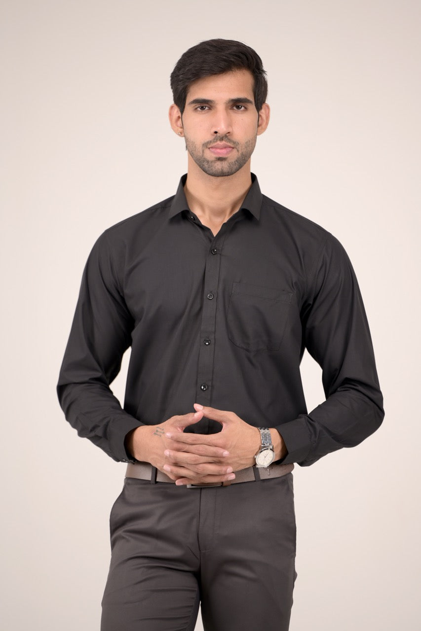 Black Shirt + Black Trouser