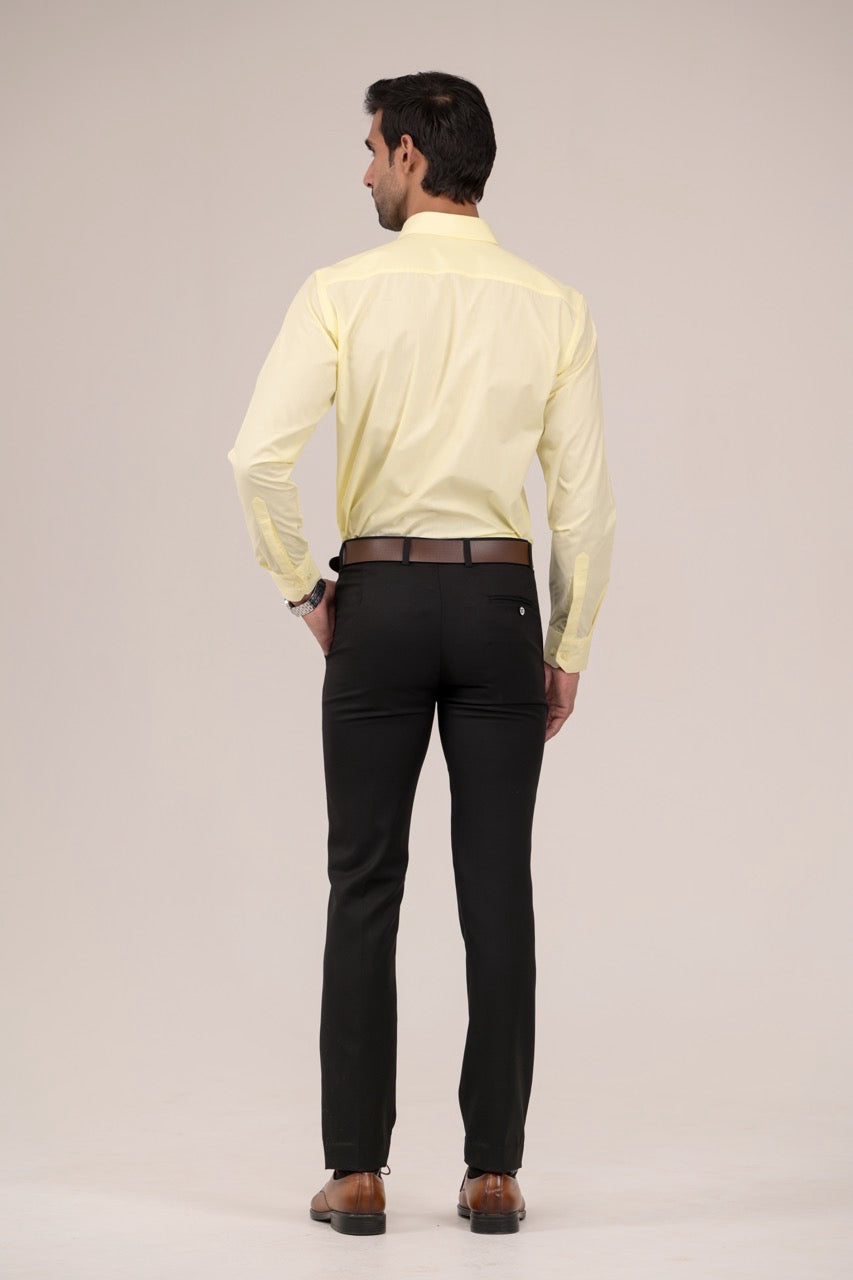 Full Sleeve Men's Formal Shirt - Yellow