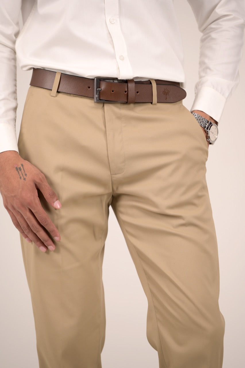 Classic Fit Men’s Formal Trouser - Brown
