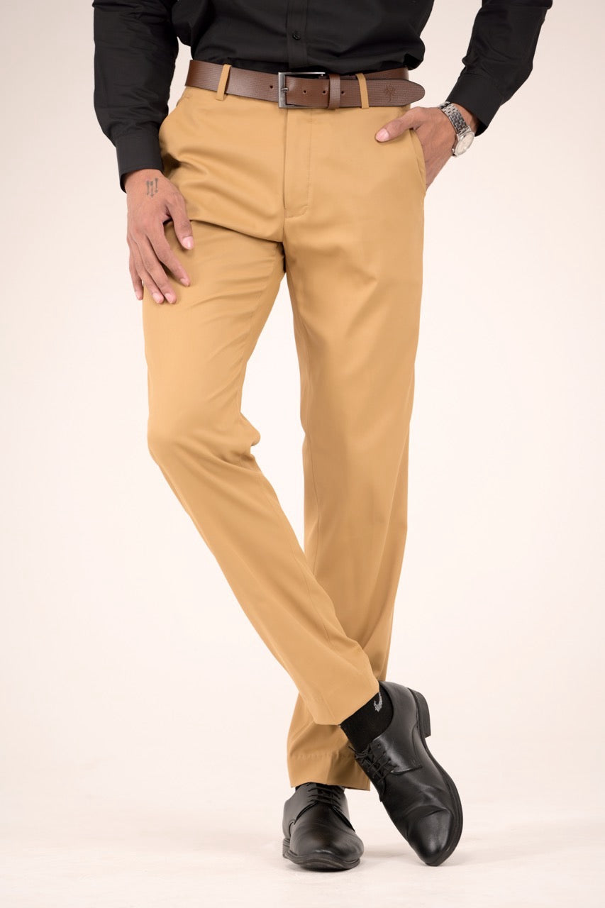 Classic Fit Men’s Formal Trouser - Camel