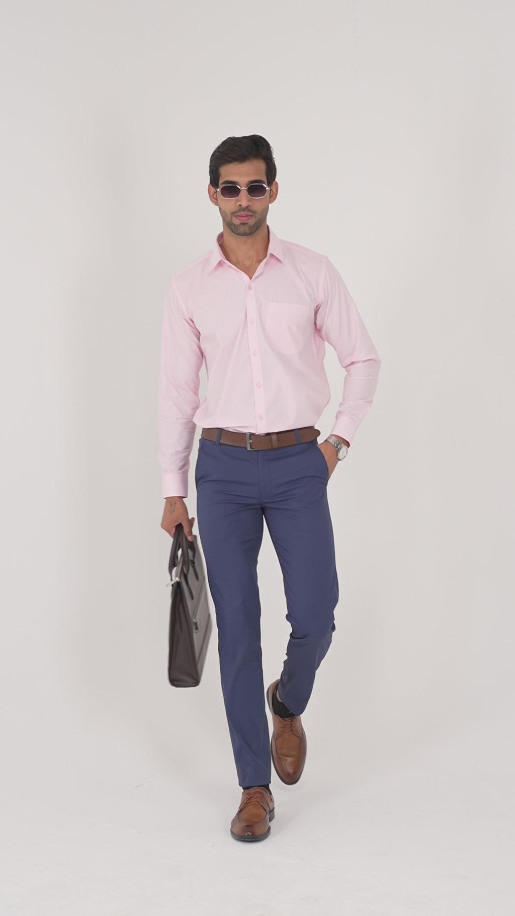 Full Sleeve Men's Formal Shirt - Pink