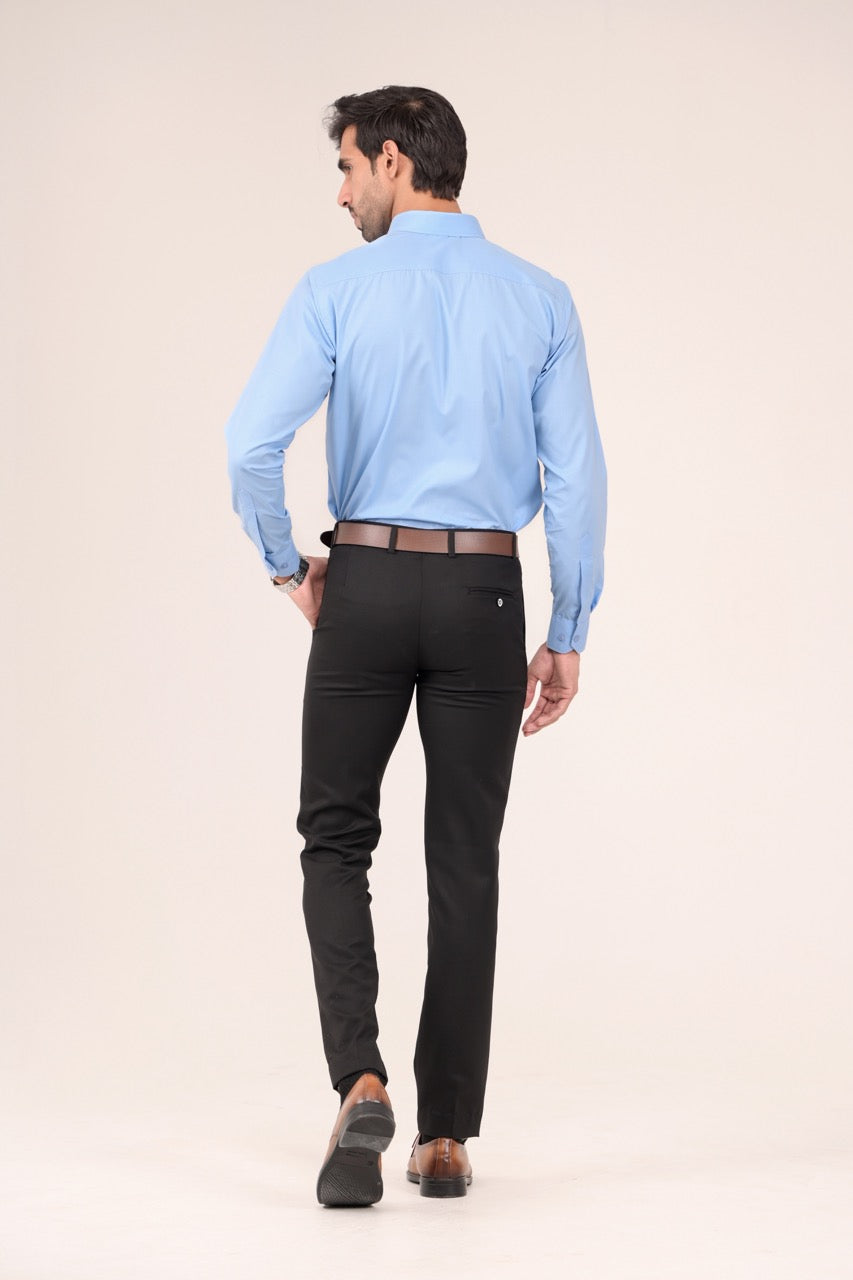 Full Sleeve Men's Formal Shirt - Blue